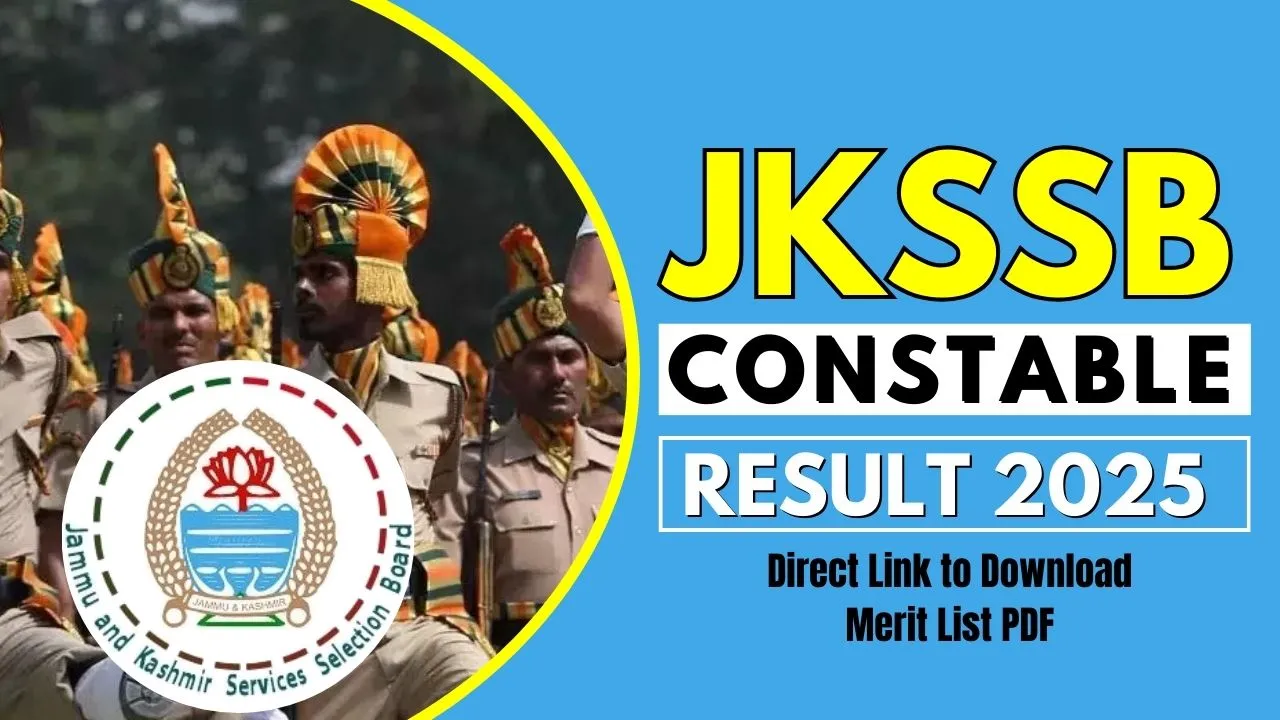 JKSSB Constable Result 2025